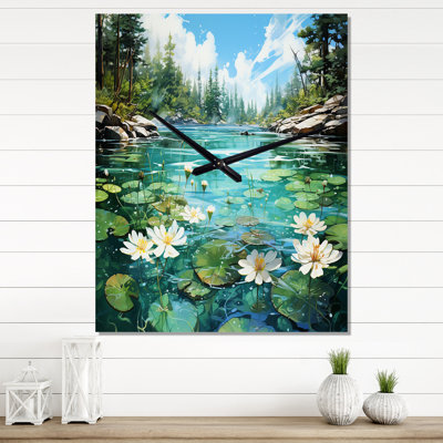 Horloge murale surdimensionnée Canada Lakeside Tranquility I