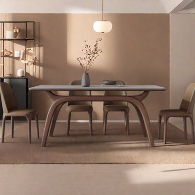 Household Simple Dining Table And Chairs 4 - Person Four Leg Dining Set