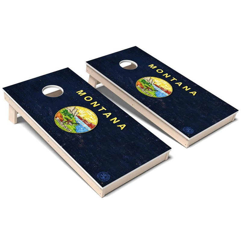 Ensemble de planches de cornhole polychromes Montana, AUCUN accessoire