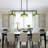 3-Light  42.5''  Linear Kitchen Island Lighting, Farmhouse Chandelier Dining Room Light Fixture With Green Glass Shade-982528151