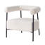 Fauteuil d'appoint courbé avec structure en métal Modern Boucle