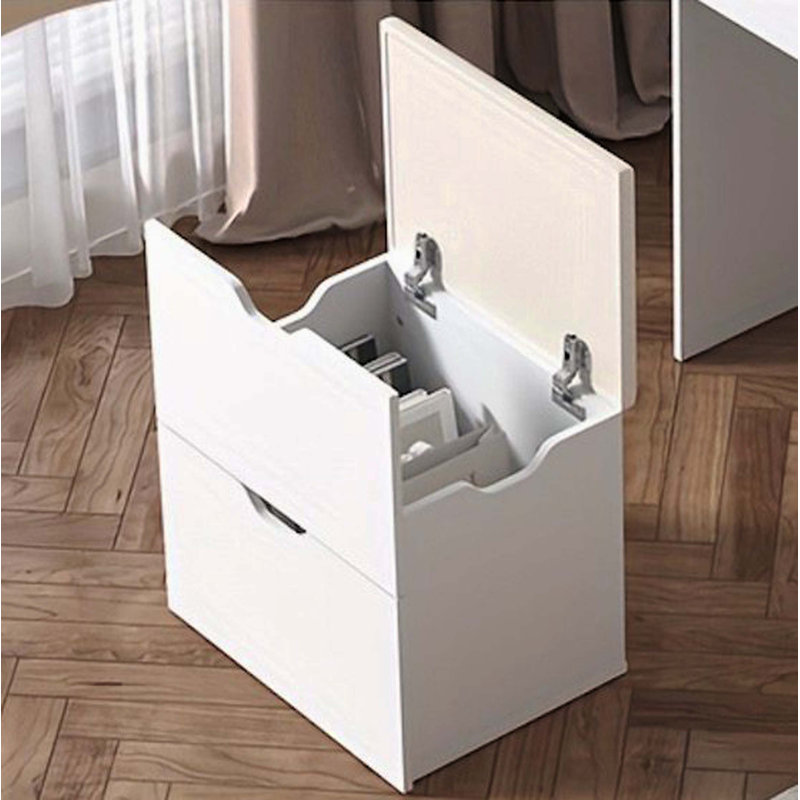 Ensemble de coiffeuse et tabouret 3 en 1 multifonctionnel, 3 modes d'éclairage couleur, miroir HD, 2 tiroirs coulissants et tabouret de rangement caché