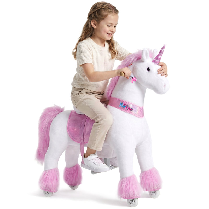 Model U Ride On Unicorn, Rose, Size 5 for Age 7+