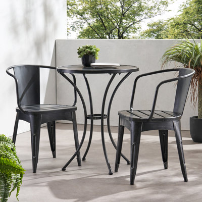 Ensemble de 3 pièces en métal pour terrasse de jardin Colmar