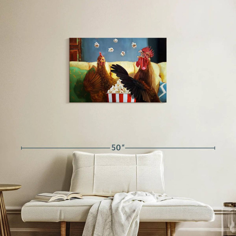Popcorn Chickens, 20" H x 30" W