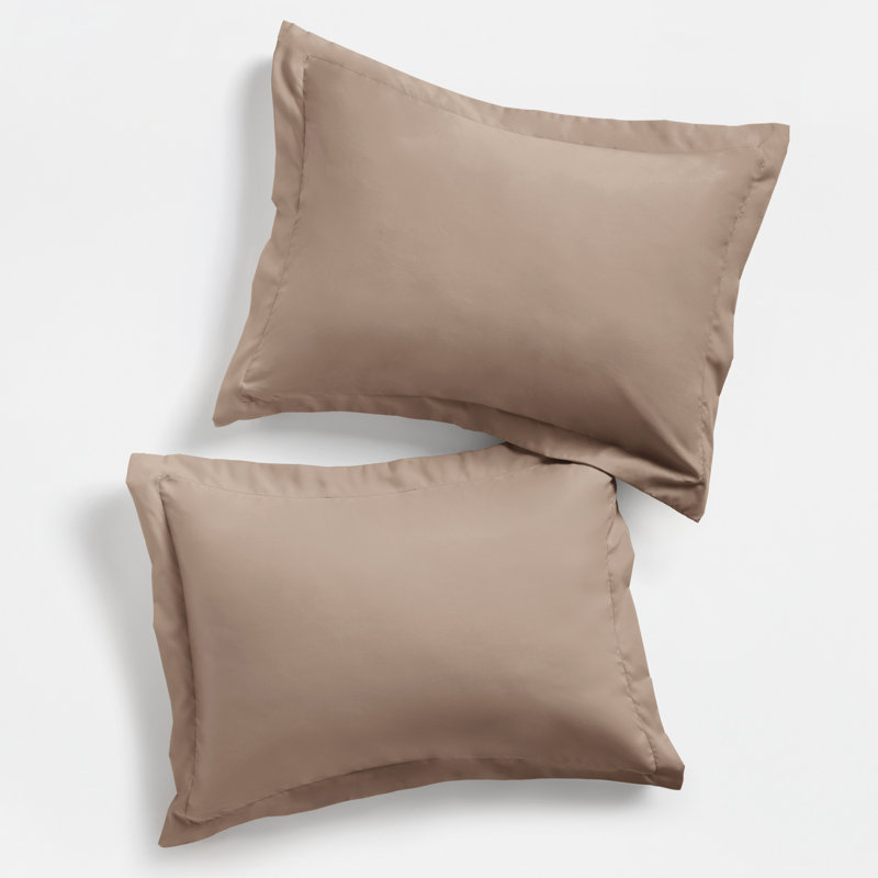 Pillow Shams 2-Pack Microfiber Ultra Soft Bedding, Taupe, Standard