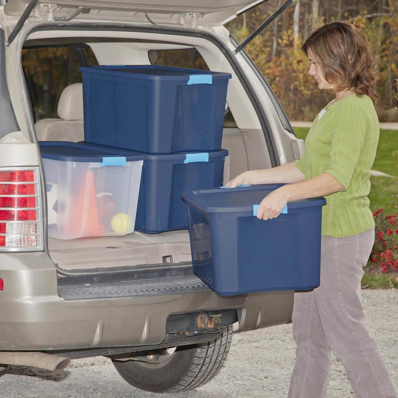 Sterilite Gallon Latch and Carry Storage Tote Box Containers, 12