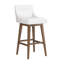 Tabouret pivotant à hauteur réglable en bois et rembourré Dorreen-2124057863-2124057977
