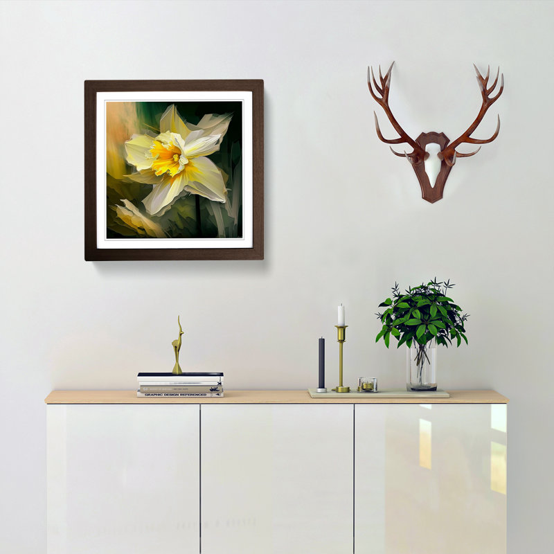 Single Picture Frame Print on Wood, Walnut