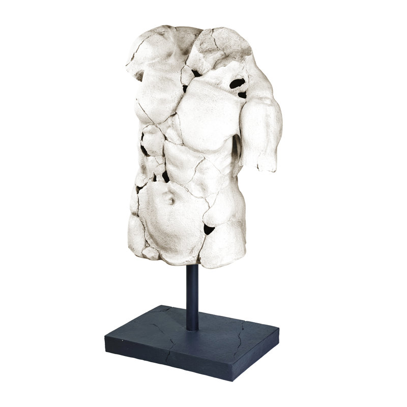 Sculpture mâle torse sur pied