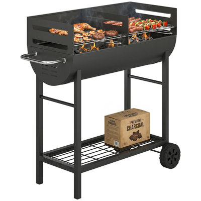 Outsunny 103cm W Portable Charcoal Grill