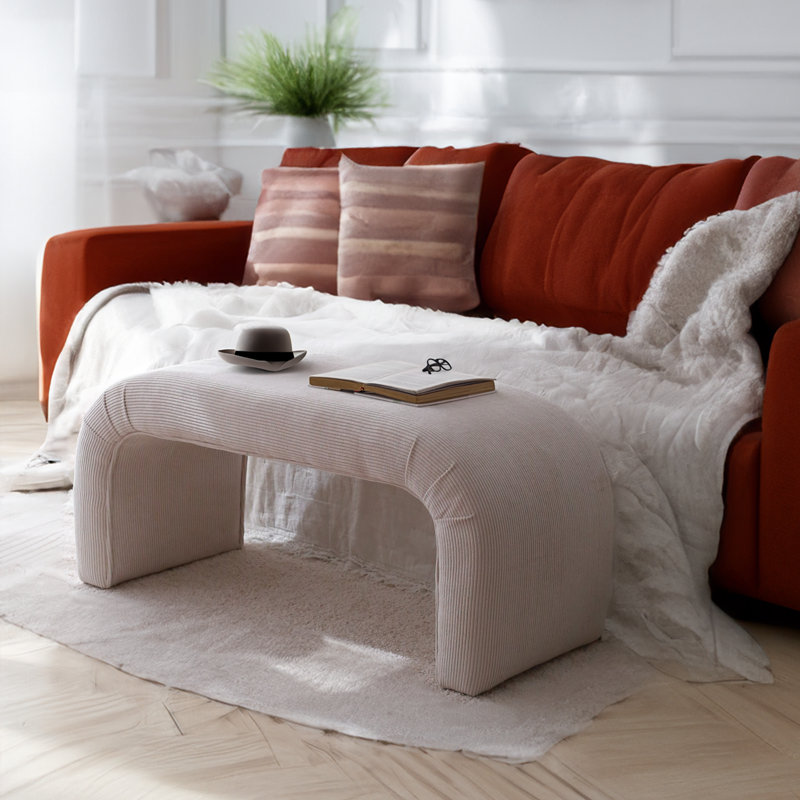 Banc en bois Zyliah, Blanc