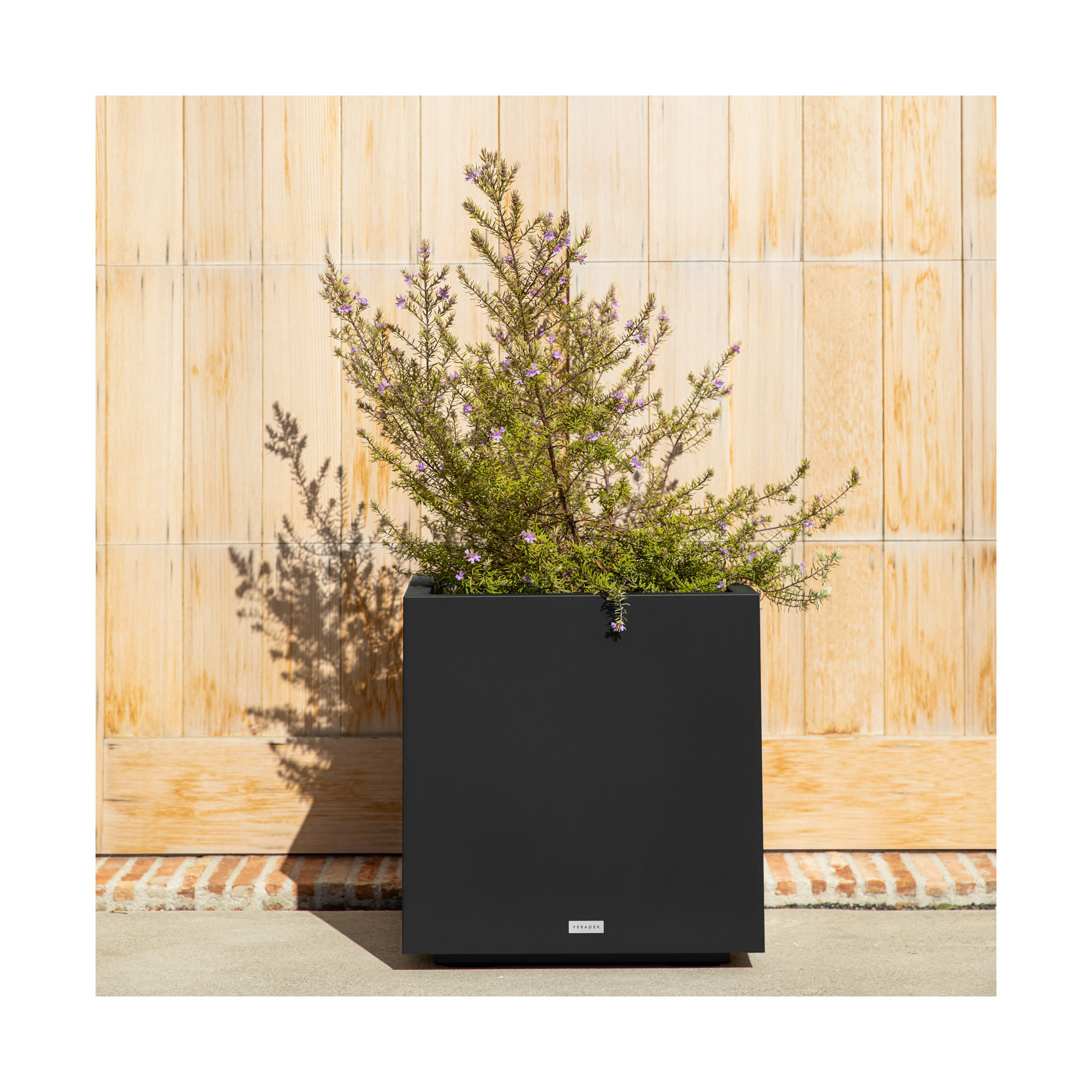Block Series Cube Planter, Black, 22.25" H x 21" W x 21" D