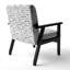 Fauteuil d'appoint en velours noir à pois