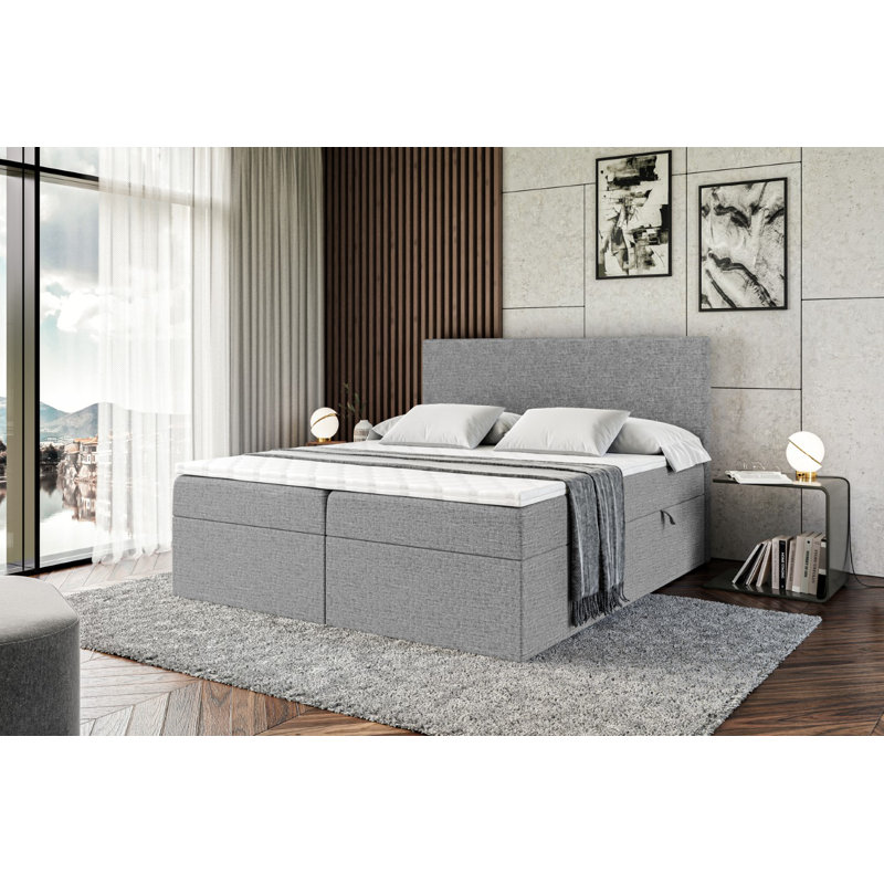 Ariarna Bed, 160cm W x 200cm L, Grey