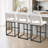 26" Upholstered Counter Barstool With Low Back And Metal Frame Modern Kitchen Island Seating-867385865-867385871