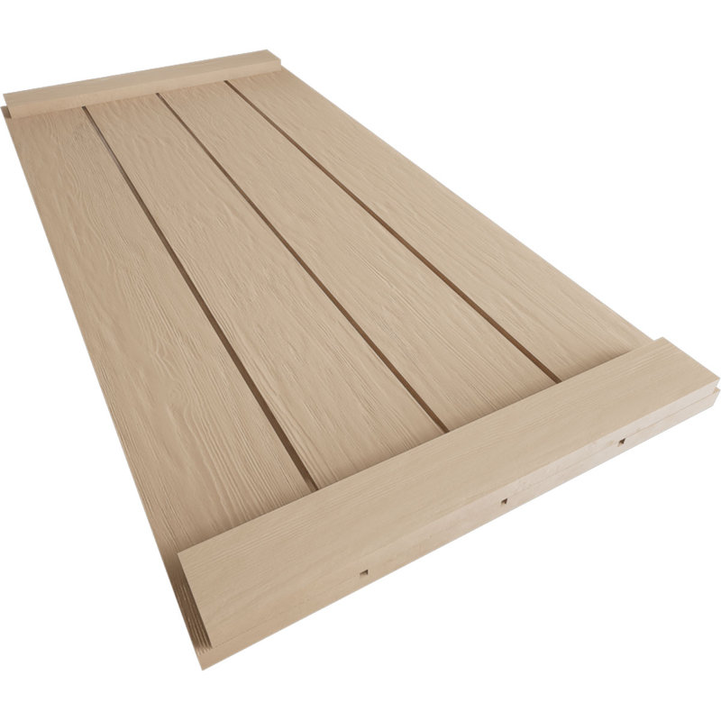 Volets rustiques en faux bois à quatre planches, H 26 po x l 22 po x P 1 po, Texture sciée brute / brun clair apprêté, 22"