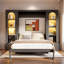 Lit escamotable avec tablettes, tiroirs, bureau et DEL Murphy