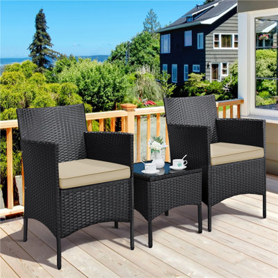 Argonne 2 Seater Rattan Conversation Set