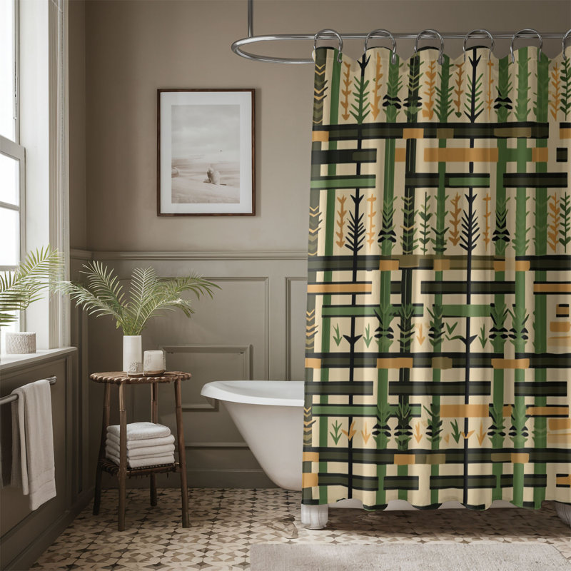 Rustic Framework - Premium Shower Curtain, 74''H x 71''W