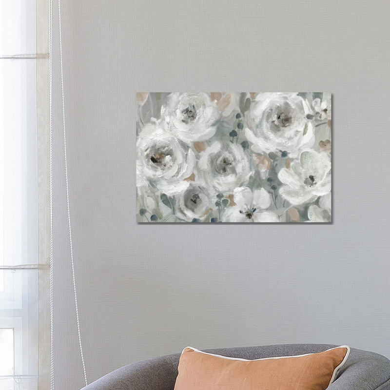 «Neutral Symphony» par Carol Robinson - reproduction imprimée, Pas de tapis, Toile tendue, H 18 po x l 26 po x P 1,5 po