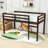 Twin Wooden Loft Bed With Ladder And Slats-402521269
