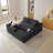 105'' Modular Sectional Sofa, Cloud Sectional Couch With Deep Seat, Modern Modular L-Shape Sofa Couch With Chaise,Upholstered Couches For Living Room Bedroom,No Assembly, (BLACK)