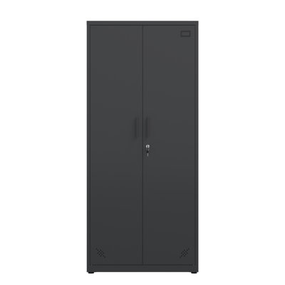 High Storage Cabinet With 2 Doors And 4 Partitions To Separate 5 Storage Spaces, Home/ Office Design