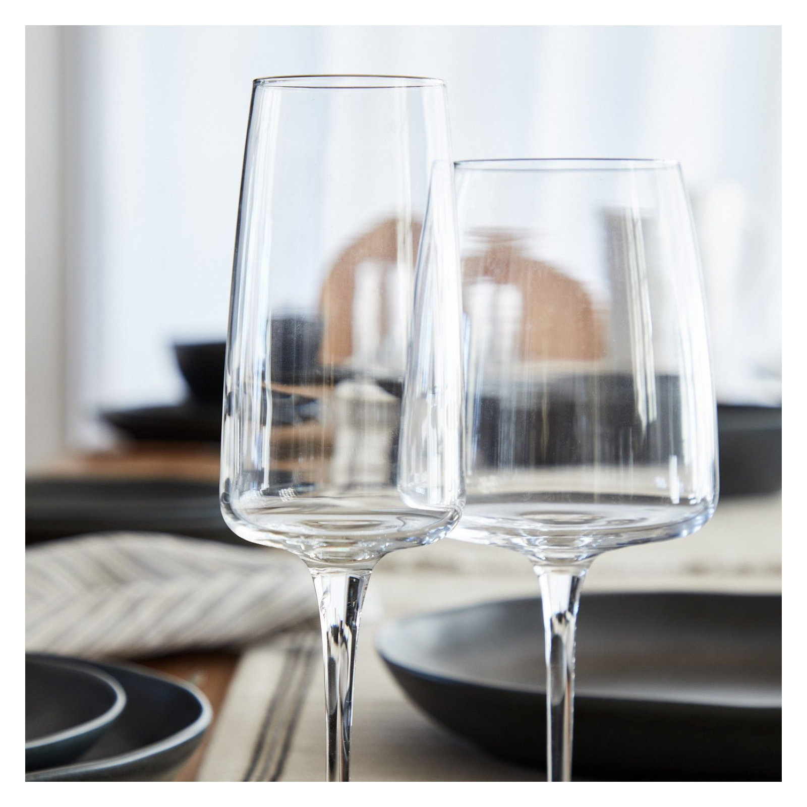 Vine Flutes 9 oz, Clear