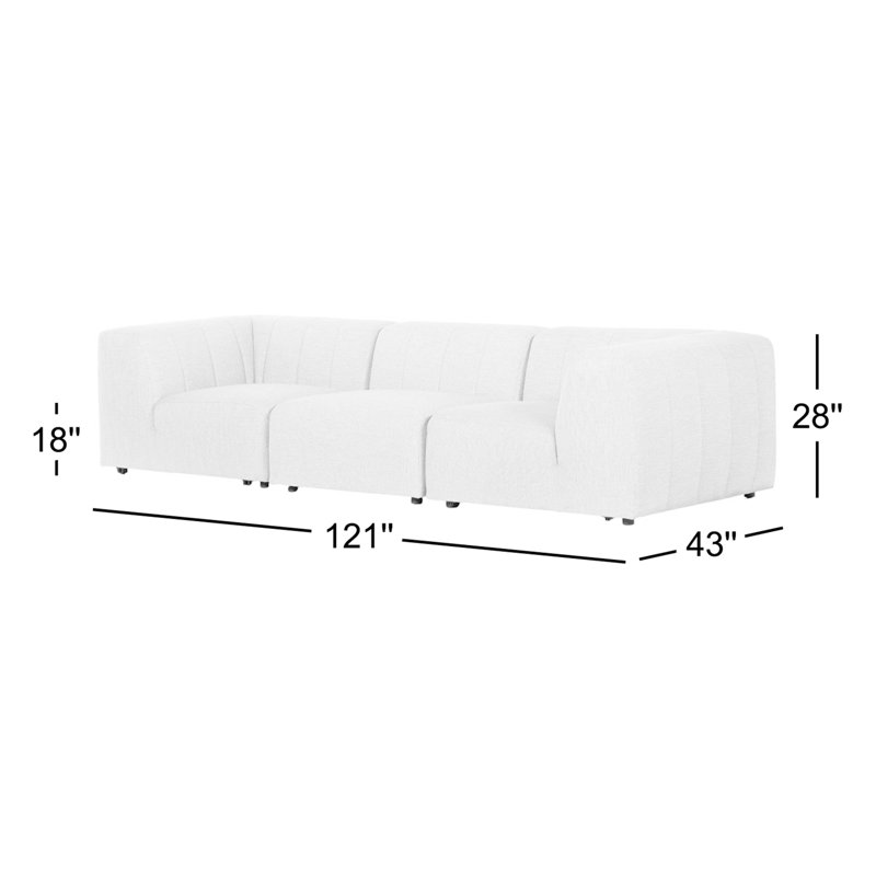 Gwen Outdoor 3 - Seat Patio Sectional, Faye Sand