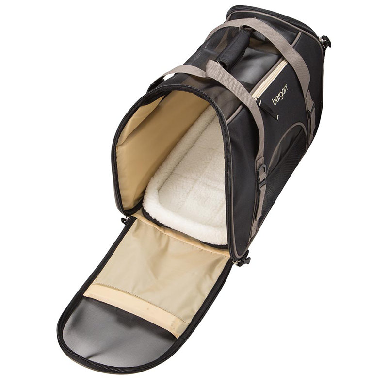 Collapsible Pet Carrier, Large (13" H x 10" W x 19" D), Black