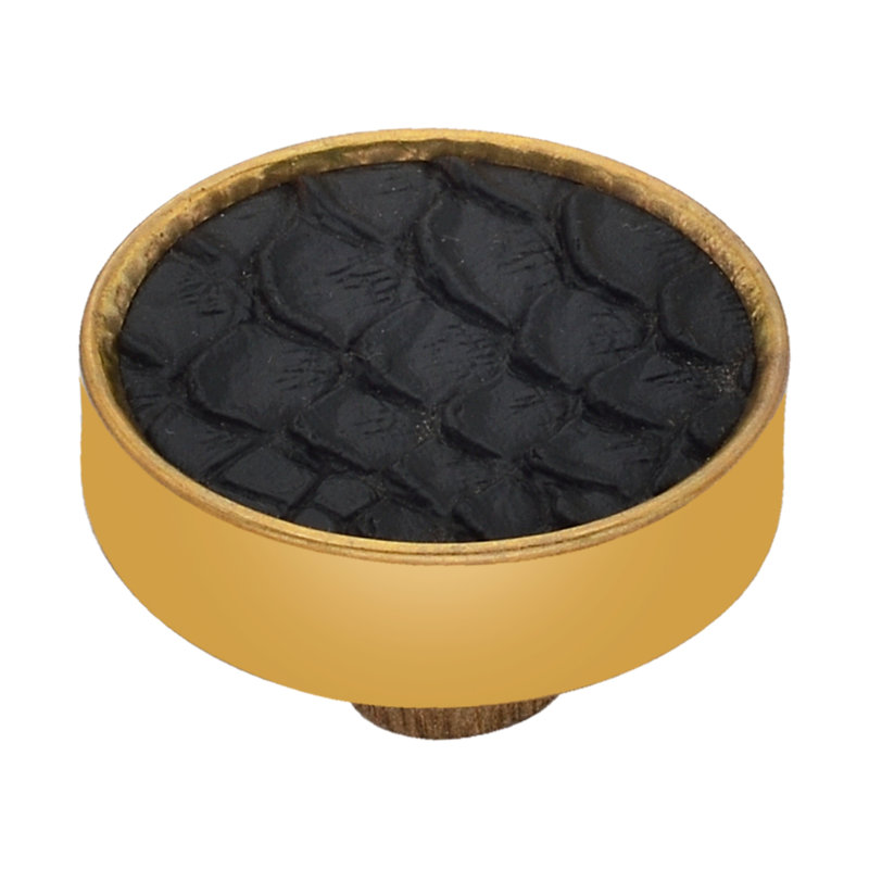 Oversized 1 5/8" Diameter Round Knob, Black
