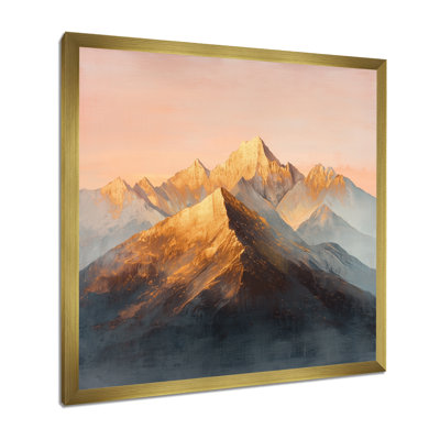 Ginel Golden Light On The Rose Crystal Peaks IV - mountains Wall Art