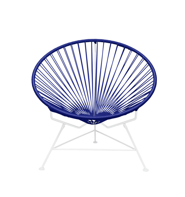 Innit Indoor Handmade Lounge Chair, Navy/White