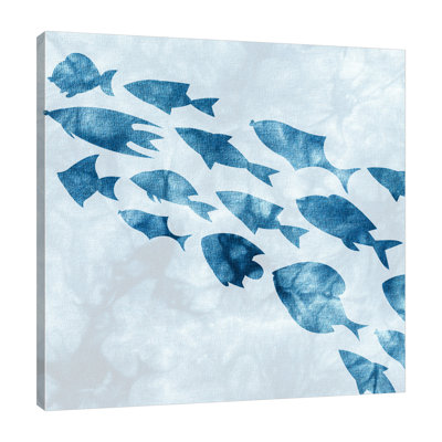 «School of Fish 2» par Kimberly Allen - peinture sur toile tendue