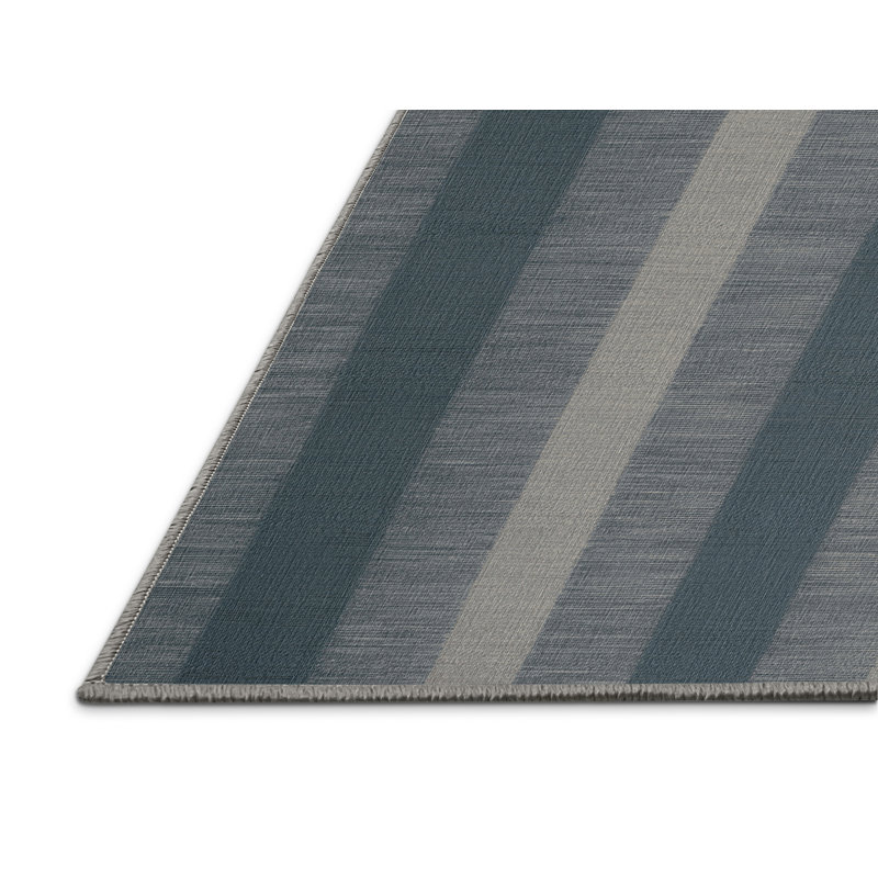Tapis gris à carreaux lavable à la machine, Carré 5 pi