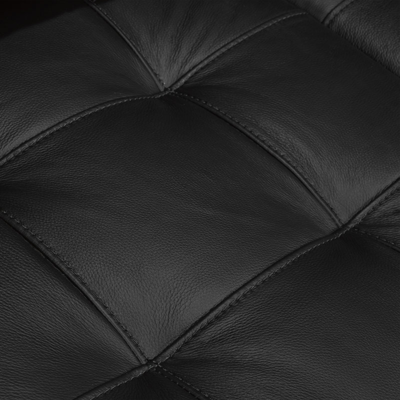 Canapé modulaire en cuir Yeprad, Cuir noir assorti, Face à la gauche