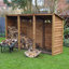 Urbanna 340cm W x 74.5cm D Solid Wood Log Store-36319750