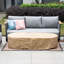 5-Seater Outdoor Lounge Set with Gas Fire Pit Table