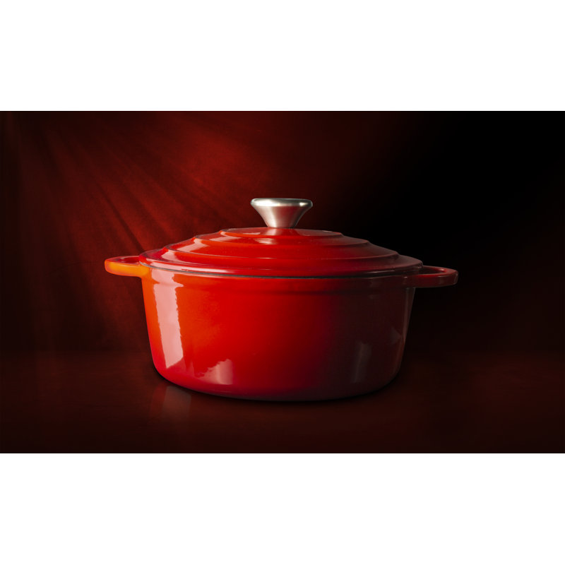 Cocotte en fonte antiadhésive ronde, 3 pintes