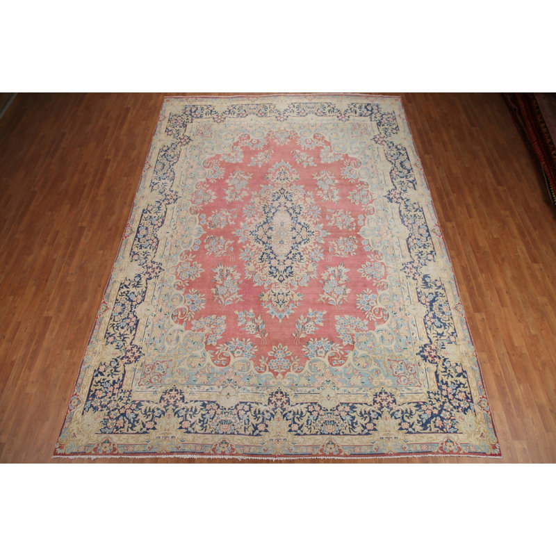 Grand tapis traditionnel rose 10 x 14