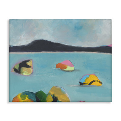 Art abstrait sur toile, "Bouées de mer" par Jan Weiss
