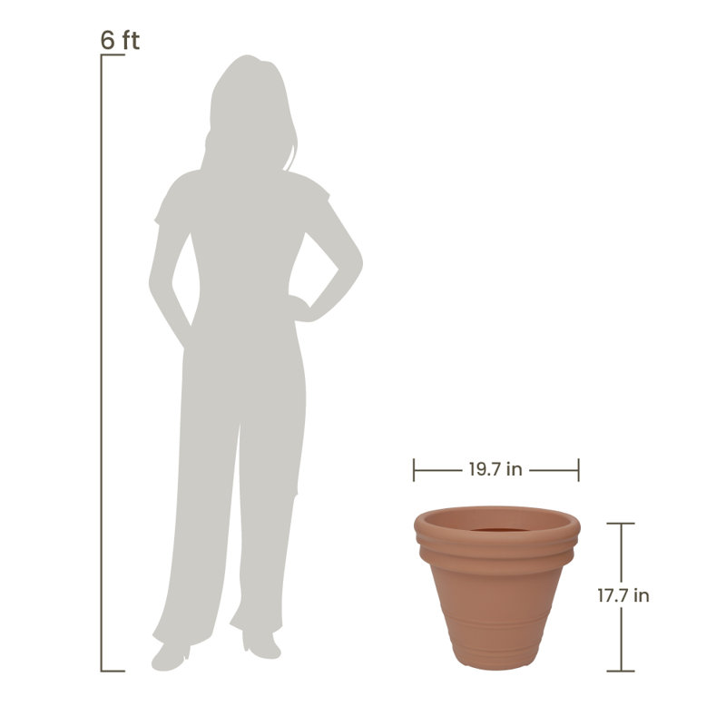 Pot à fleurs Licinia, H 17,7 po x l 19,7 po x P 19,69 po