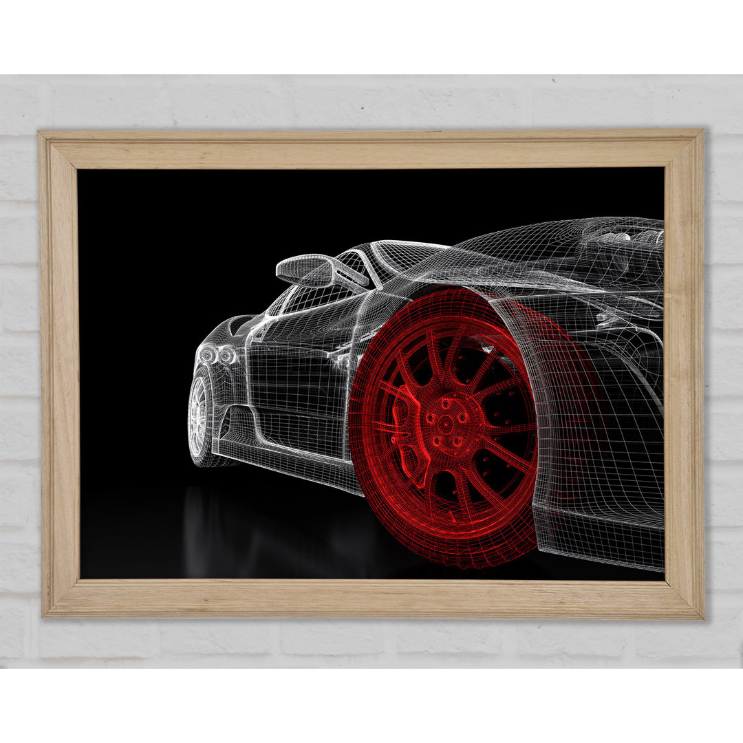 Wireframe Ferrari 1 - Drucken