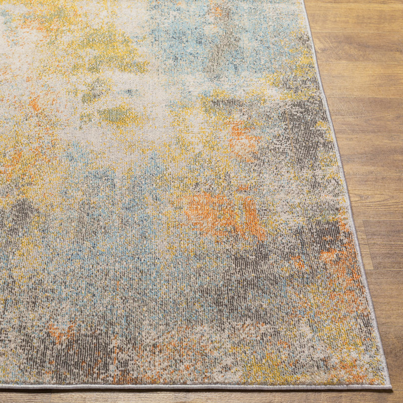 Abstract Indoor Rug, Rectangle 6'7" x 9'