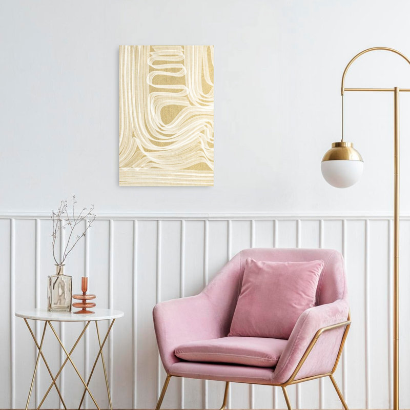 «Flowing Organic Lines», impression murale minimaliste moderne abstraite, 24" H x 16" W