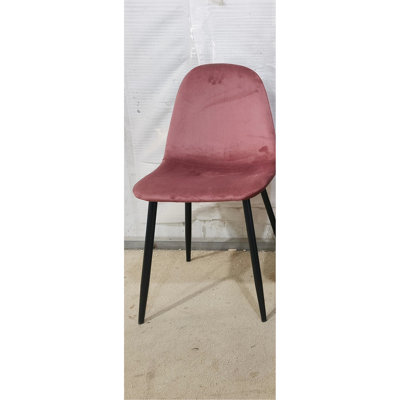 Chaises de salle à manger ergonomiques roses - siège et dossier courbés en velours pour un confort maximal