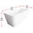 59 Inch Bathtub in Glossy White with Trim-105506473
