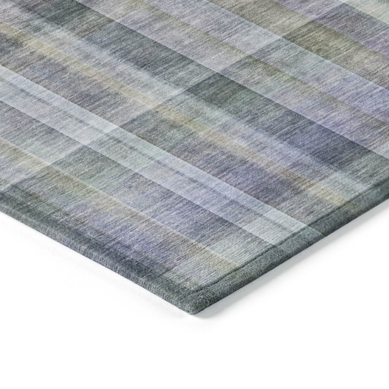 Alfonzo Washable Striped Indoor / Outdoor Rug, Rectangle 3' x 5'