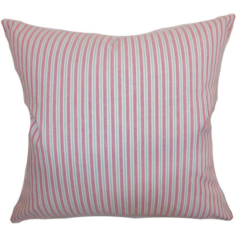 Debrah Stripes Cotton Throw Pillow, 18" x 18"